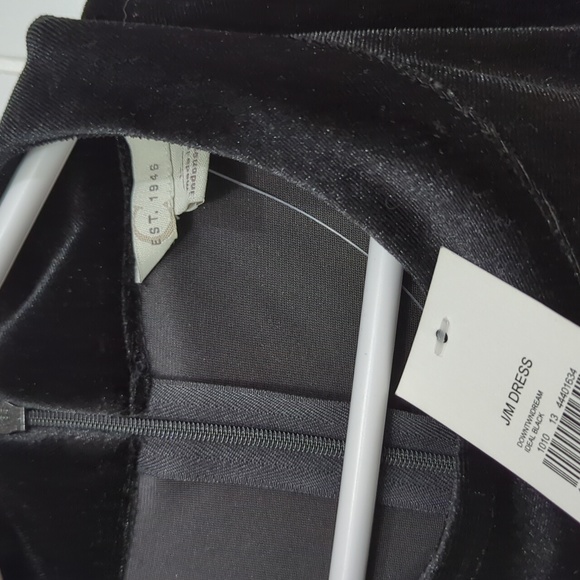 🌟NWT Cato Black Velour Dress Sheer Polka Dot Sleeve - Picture 6 of 6